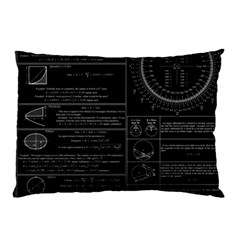 Black Background With Text Overlay Mathematics Trigonometry Pillow Case (two Sides)