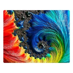 Colorful Digital Art Fractal Design Premium Plush Fleece Blanket (large)