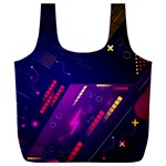 Colorful Abstract Background Creative Digital Art Colorful Geometric Artwork Full Print Recycle Bag (XXXL) Back