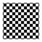 Black White Checker Pattern Checkerboard Medium Glasses Cloth Front