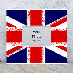 Union Jack London Flag Uk White Wall Photo Frame 5  X 7 
