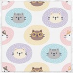 Cute Cat Seamless Pattern Background Canvas 12  x 12  11.4 x11.56  Canvas - 1
