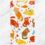 Seamless Pattern With Kittens White Background Canvas 40  x 72  39.28 x69.23  Canvas - 1