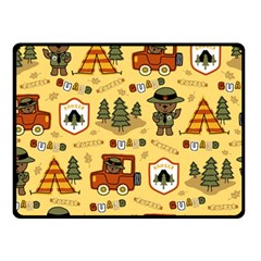 Seamless Pattern Funny Ranger Cartoon Two Sides Fleece Blanket (small)
