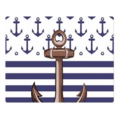 Anchor Background Design Premium Plush Fleece Blanket (large)