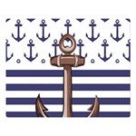 Anchor Background Design Premium Plush Fleece Blanket (Large) 80 x60  Blanket Front