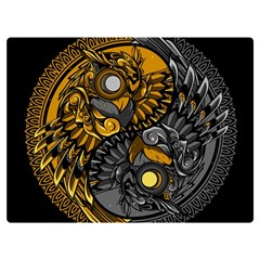 Yin-yang-owl-doodle-ornament-illustration Premium Plush Fleece Blanket (extra Small)