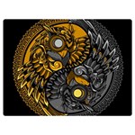 Yin-yang-owl-doodle-ornament-illustration Premium Plush Fleece Blanket (Extra Small) 40 x30  Blanket Front