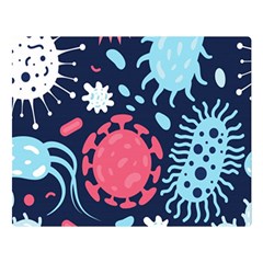 Seamless-pattern-microbes-virus-vector-illustration Premium Plush Fleece Blanket (large)