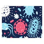 Seamless-pattern-microbes-virus-vector-illustration Premium Plush Fleece Blanket (Large) 80 x60  Blanket Front