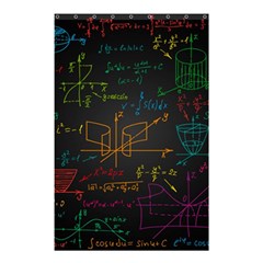Mathematical-colorful-formulas-drawn-by-hand-black-chalkboard Shower Curtain 48  X 72  (small)  by Simbadda