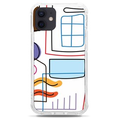 Sketch Line Art Doodles Design Iphone 12 Mini Tpu Uv Print Case	