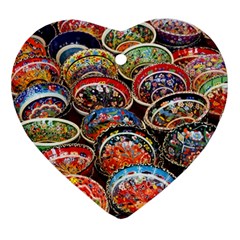 Art Background Bowl Ceramic Color Ornament (heart) by Proyonanggan