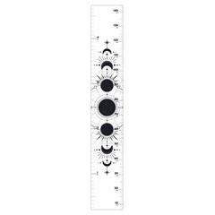 Mysterious Moonlight  Growth Chart Height Ruler For Wall