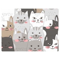 Cute Cats Seamless Pattern Two Sides Premium Plush Fleece Blanket (extra Small)