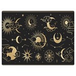 Asian-set With Clouds Moon-sun Stars Vector Collection Oriental Chinese Japanese Korean Style Two Sides Premium Plush Fleece Blanket (Extra Small) 40 x30  Blanket Back