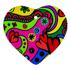Seamless Doodle Heart Ornament (two Sides) by Bangk1t