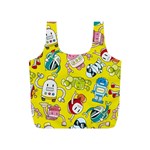 Robot Pattern Full Print Recycle Bag (S) Front