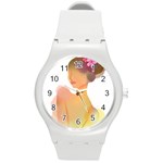 Lady Round Plastic Sport Watch (M) Front