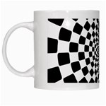 Geomtric Pattern Illusion Shapes White Mug Left