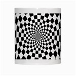 Geomtric Pattern Illusion Shapes White Mug Center