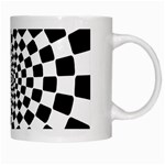 Geomtric Pattern Illusion Shapes White Mug Right