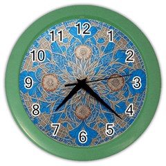 Flower Mandala Pattern Color Wall Clock