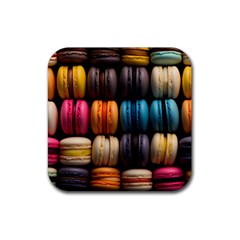 Macaroon Sweet Treat Rubber Coaster (square) by Grandong