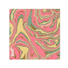 Pattern Glitter Pastel Layer Square Satin Scarf (30  X 30 )