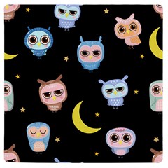 Cute-owl-doodles-with-moon-star-seamless-pattern Uv Print Square Tile Coaster  by pakminggu