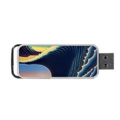 Japanese Japan Waves Sea Ocean Portable Usb Flash (two Sides)