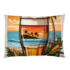 Beach Summer Drink Pillow Case