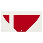 Heart-love-flag-denmark-red-cross Banner and Sign 6  x 3  Front