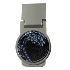 Vapor Wave Aesthetic Art Neon Asian Kanagawa Japanese Money Clips (round) 