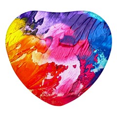 Colorful-100 Heart Glass Fridge Magnet (4 Pack)