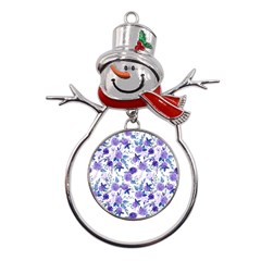 Violet-01 Metal Snowman Ornament