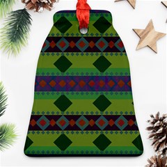 Background-batik 01 Bell Ornament (two Sides)