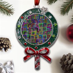 Wallpaper-background-colorful Metal X mas Lollipop With Crystal Ornament