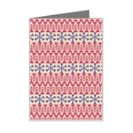 Christmas-pattern-background-green-decorative-star-snow Mini Greeting Card Left