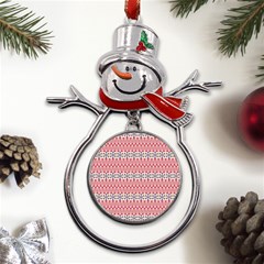 Christmas-pattern-background-green-decorative-star-snow Metal Snowman Ornament
