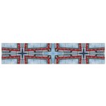Pattern-cross-geometric-shape Small Premium Plush Fleece Scarf Front