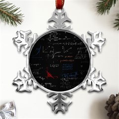 Math Mathematics Pattern Metal Small Snowflake Ornament
