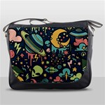 Alien Ocket Space Aesthetic Pattern Messenger Bag Front