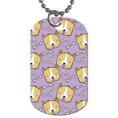 Corgi Pattern Dog Tag (one Side)