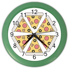 Pizza-slice-food-italian Color Wall Clock