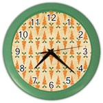 Patter-carrot-pattern-carrot-print Color Wall Clock Front