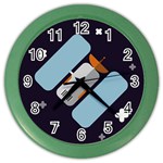 Satellite-machine-space-dark Color Wall Clock Front