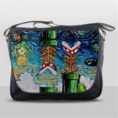 Game Starry Night Doctor Who Van Gogh Parody Messenger Bag