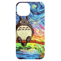 Cartoon Starry Night Art Van Gogh Parody Iphone 14 Black Uv Print Case