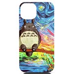 Cartoon Starry Night Art Van Gogh Parody iPhone 14 Black UV Print Case Front